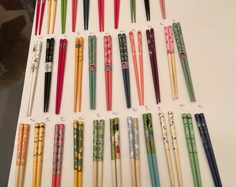 Japanese 6 1/4 inch Chopsticks / Hair sticks with Free Silk Holder--32  Different Styles