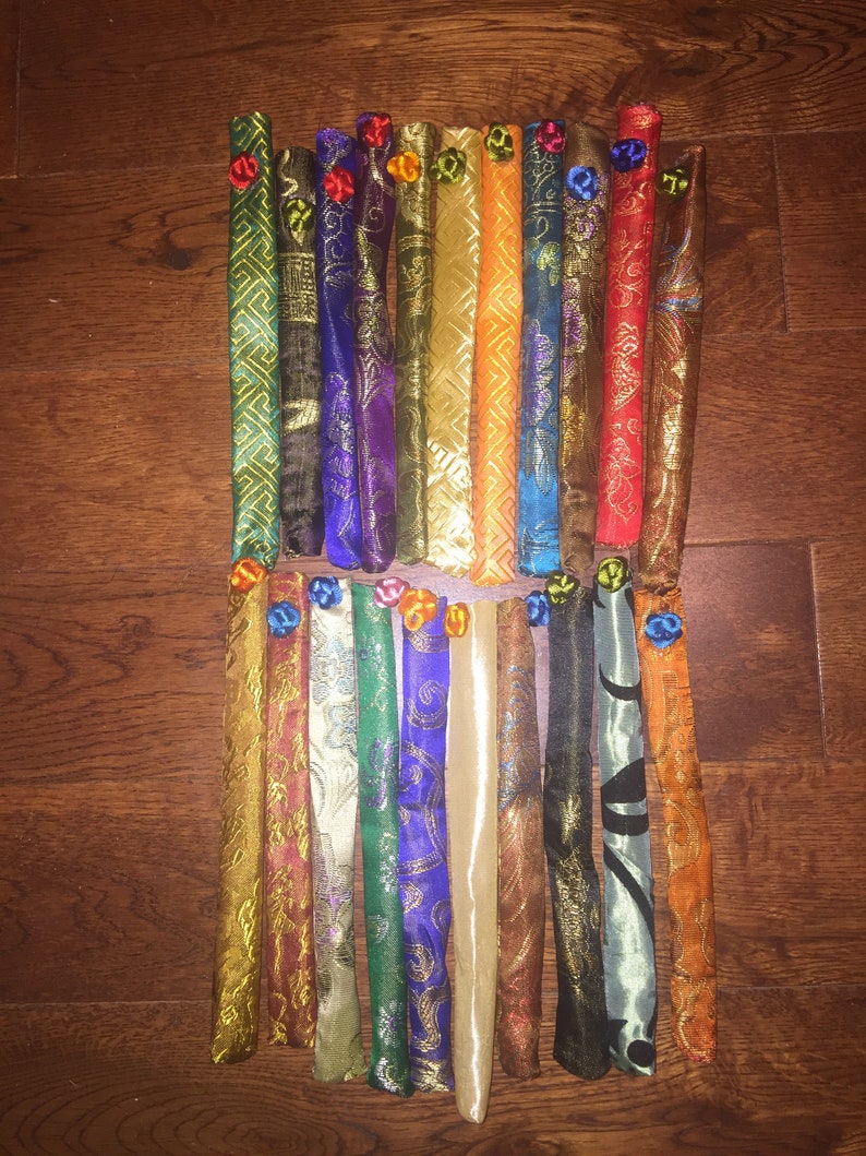 Japanese 5 Variations Blue And White Chopsticks OR Hairsticks WFree Handmade Silk Holder