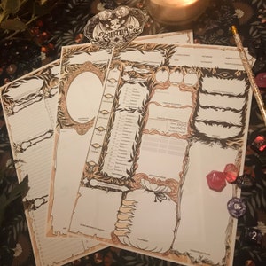 Ficha de personagem D&D 5e • EN/FR/ALEMÃO