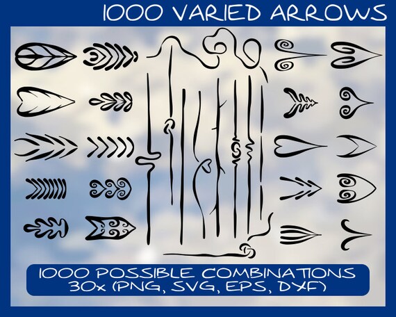 Download Free 1000 Varied Arrows 30 Hand Drawn Pixel Vector Cliparts Png Etsy SVG Cut Files