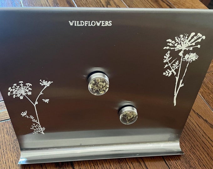 Mini Easel Magnet Board. Desk or Table Top Stainless Steel Stamped ...