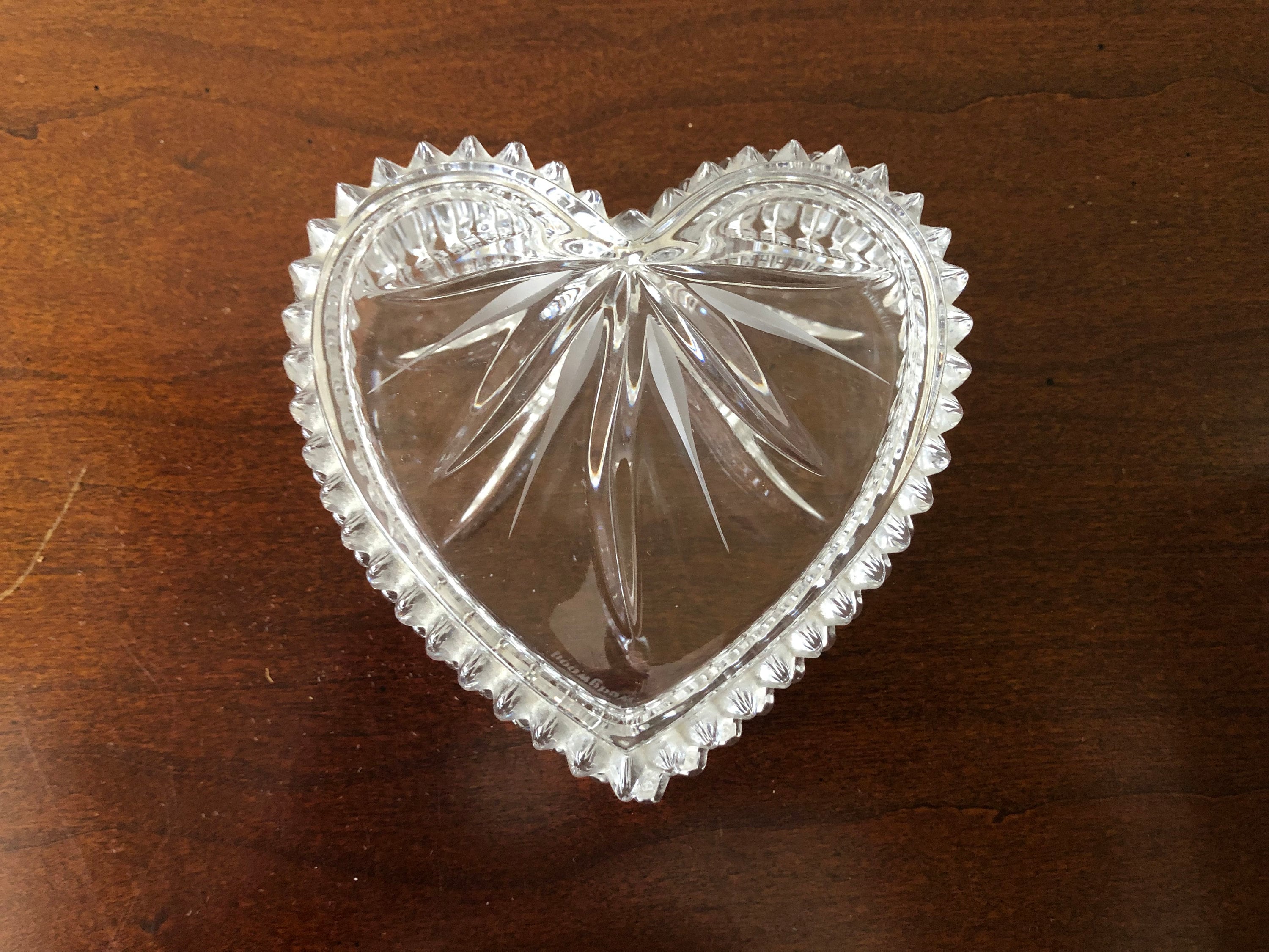 Vintage Lead Crystal Heart Shaped Trinket Dish. Wedgwood Etsy