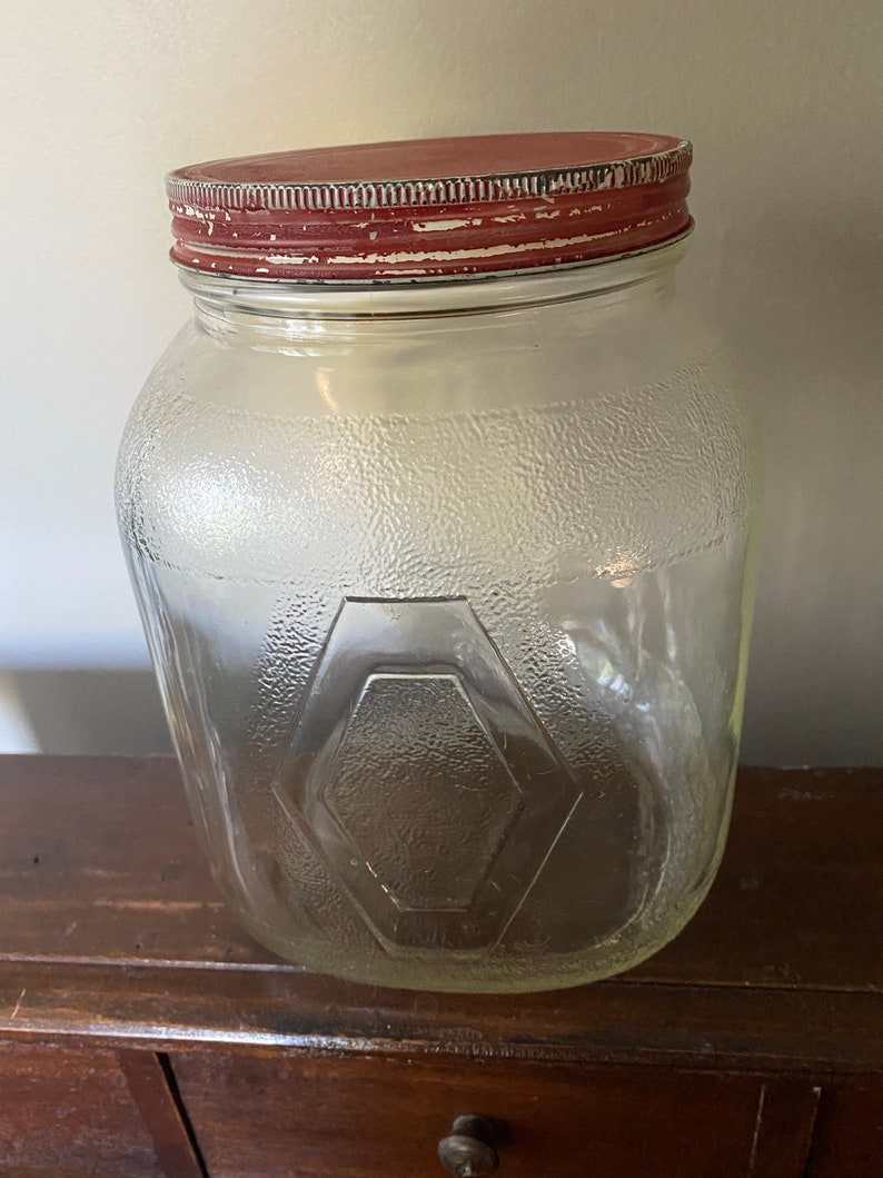 Vintage Hazel Atlas Jar. Reuseable Glass From 1940 Farmhouse Etsy