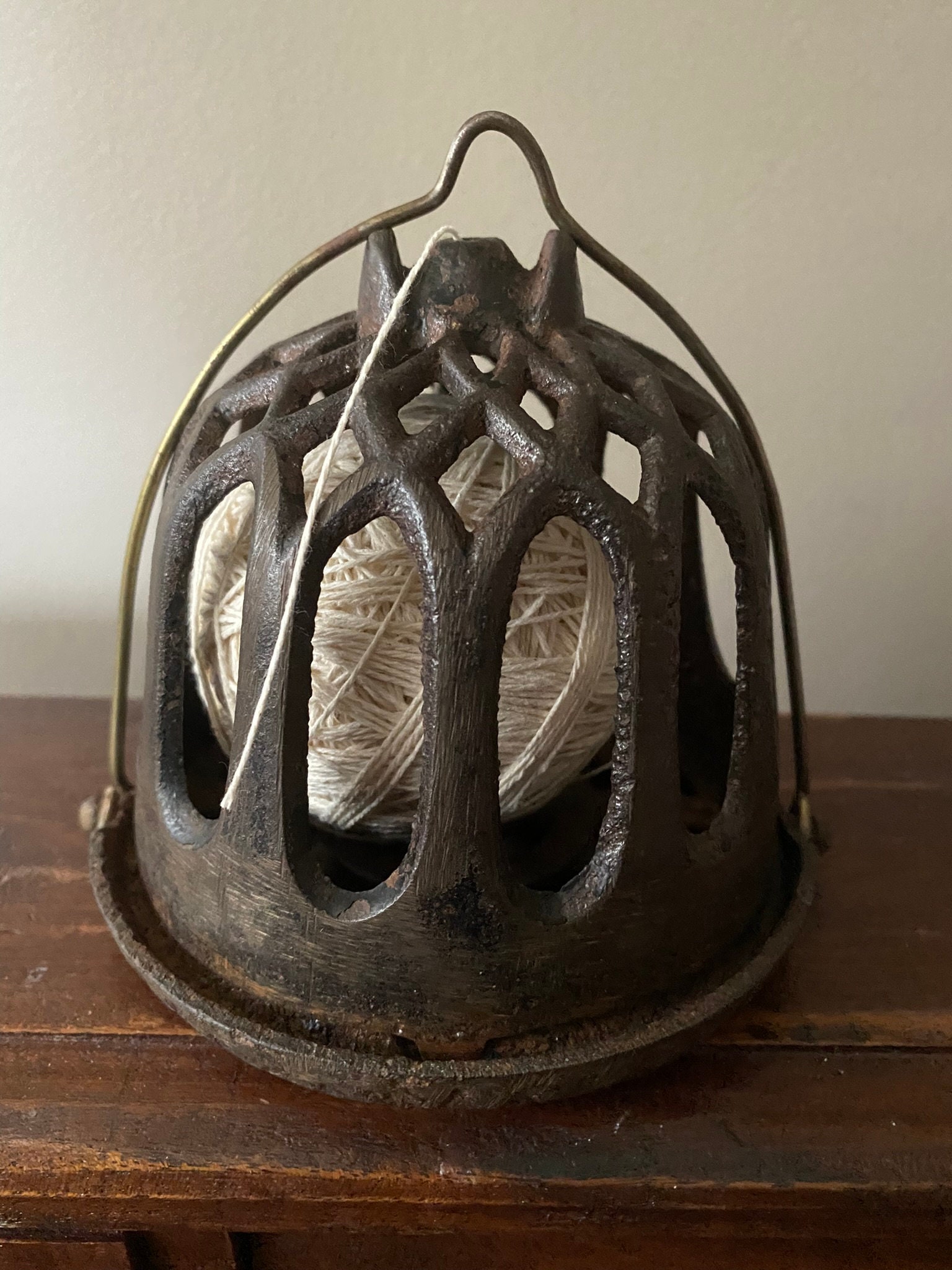 Antique Cast Iron String Holder Beautiful and Useful Old Etsy