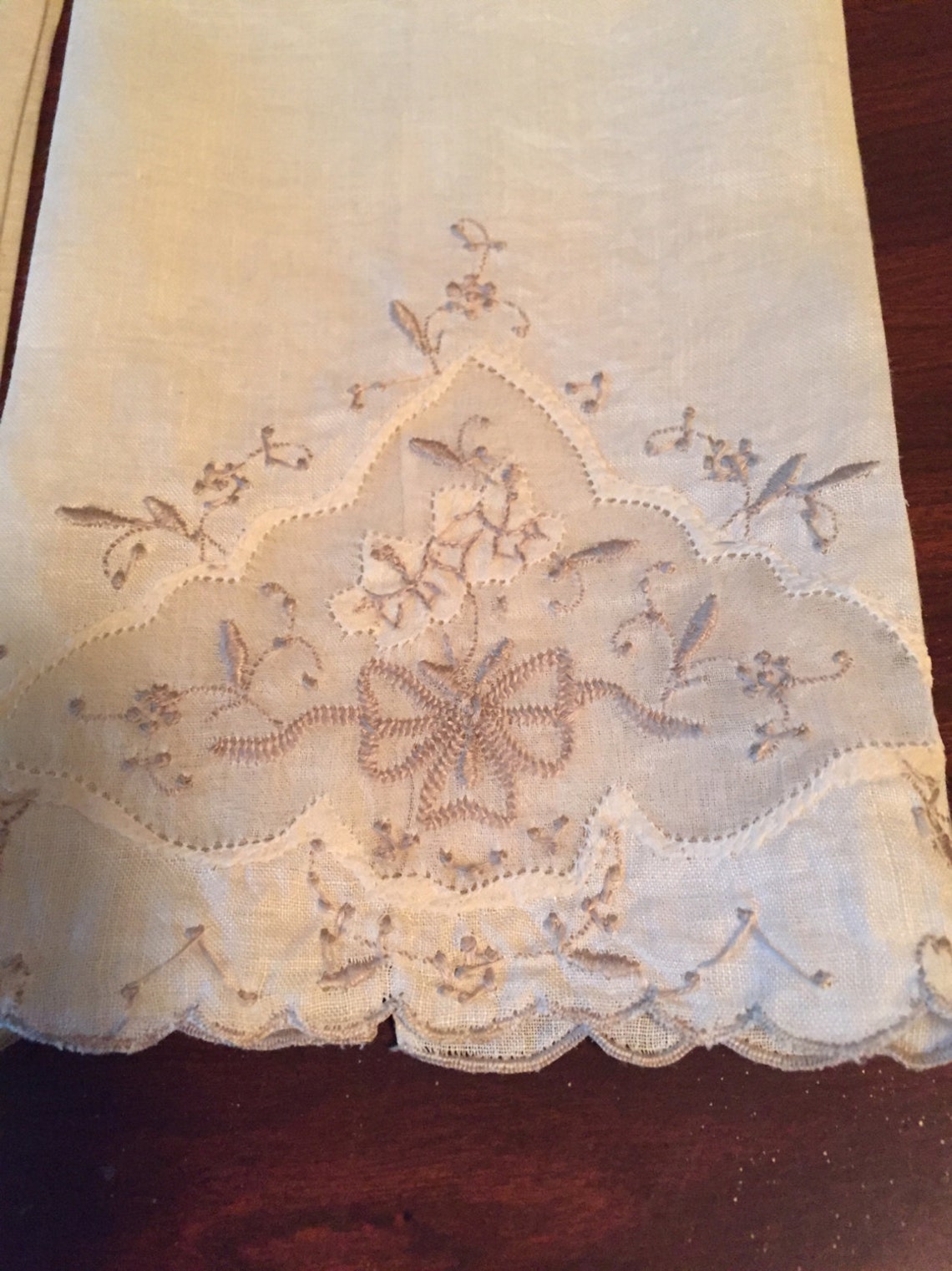 Antique Linen Fingertip Towels Made in Portugal Hand Etsy