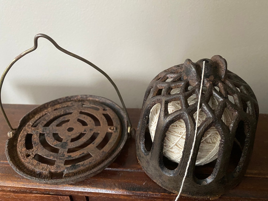 Antique Cast Iron String Holder Beautiful and Useful Old Etsy