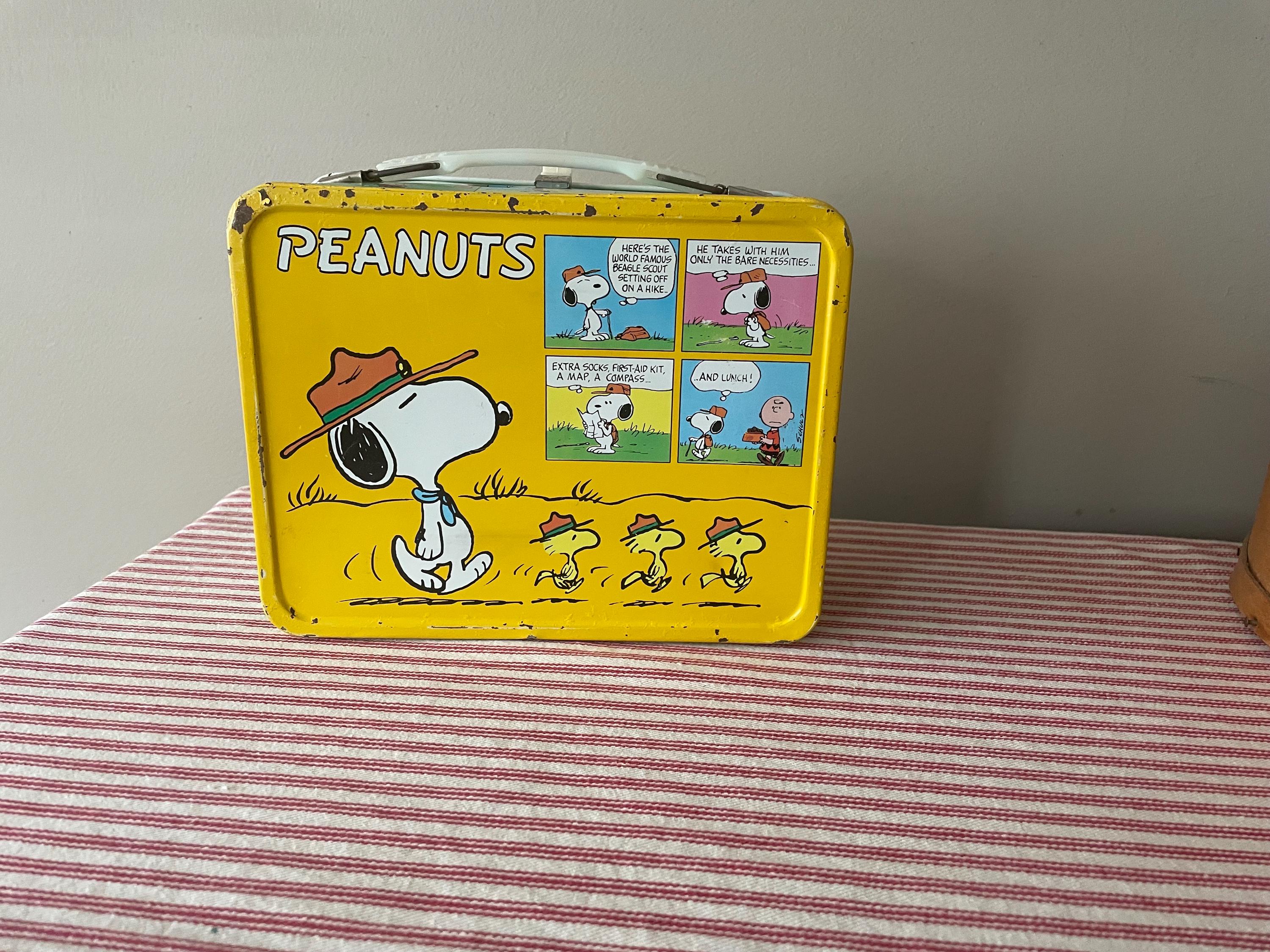 Vintage 1970's Peanuts and Snoopy Lunch Box, Collectible and Cute