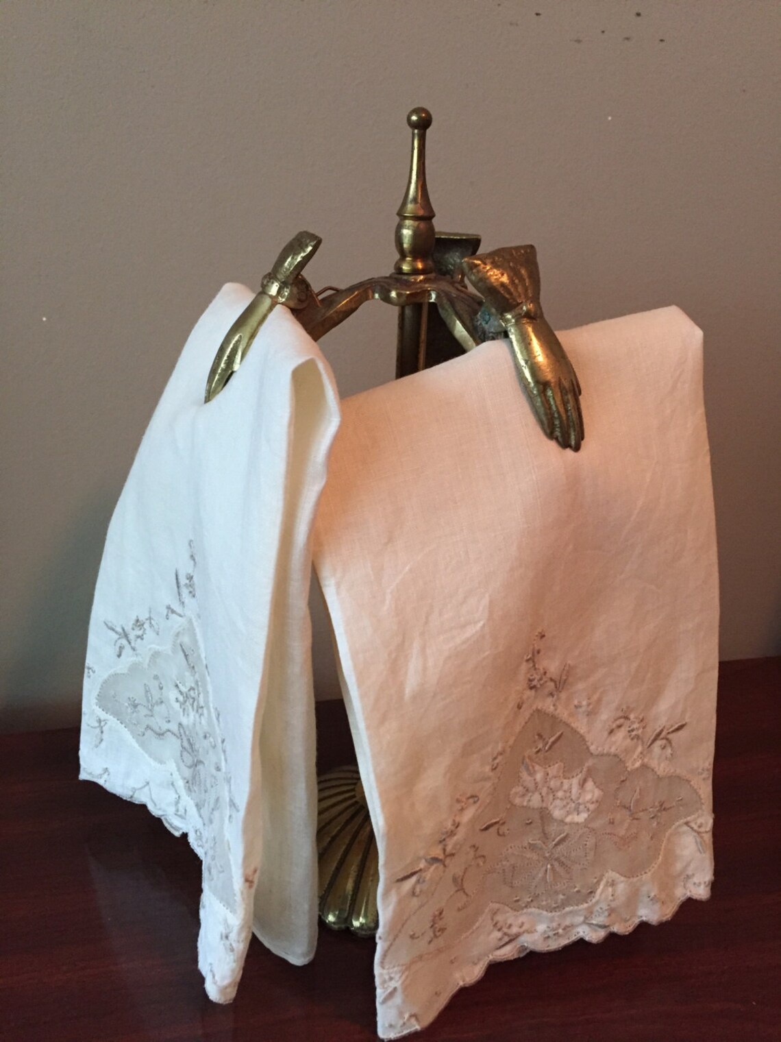 Antique Linen Fingertip Towels Made in Portugal Hand Etsy