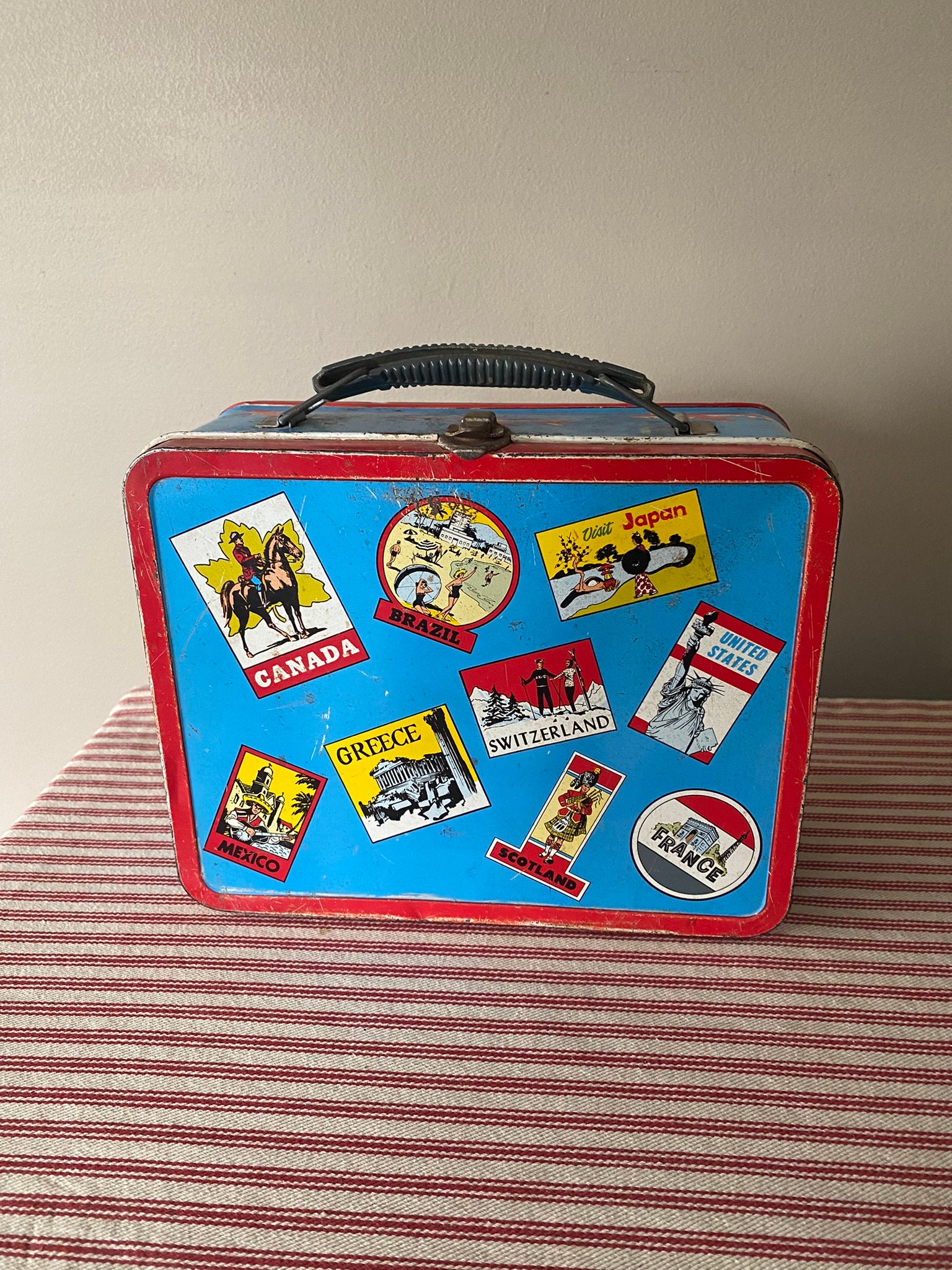 Vintage Lunchbox, Countries of the World, 1950's, Ohio Art Company