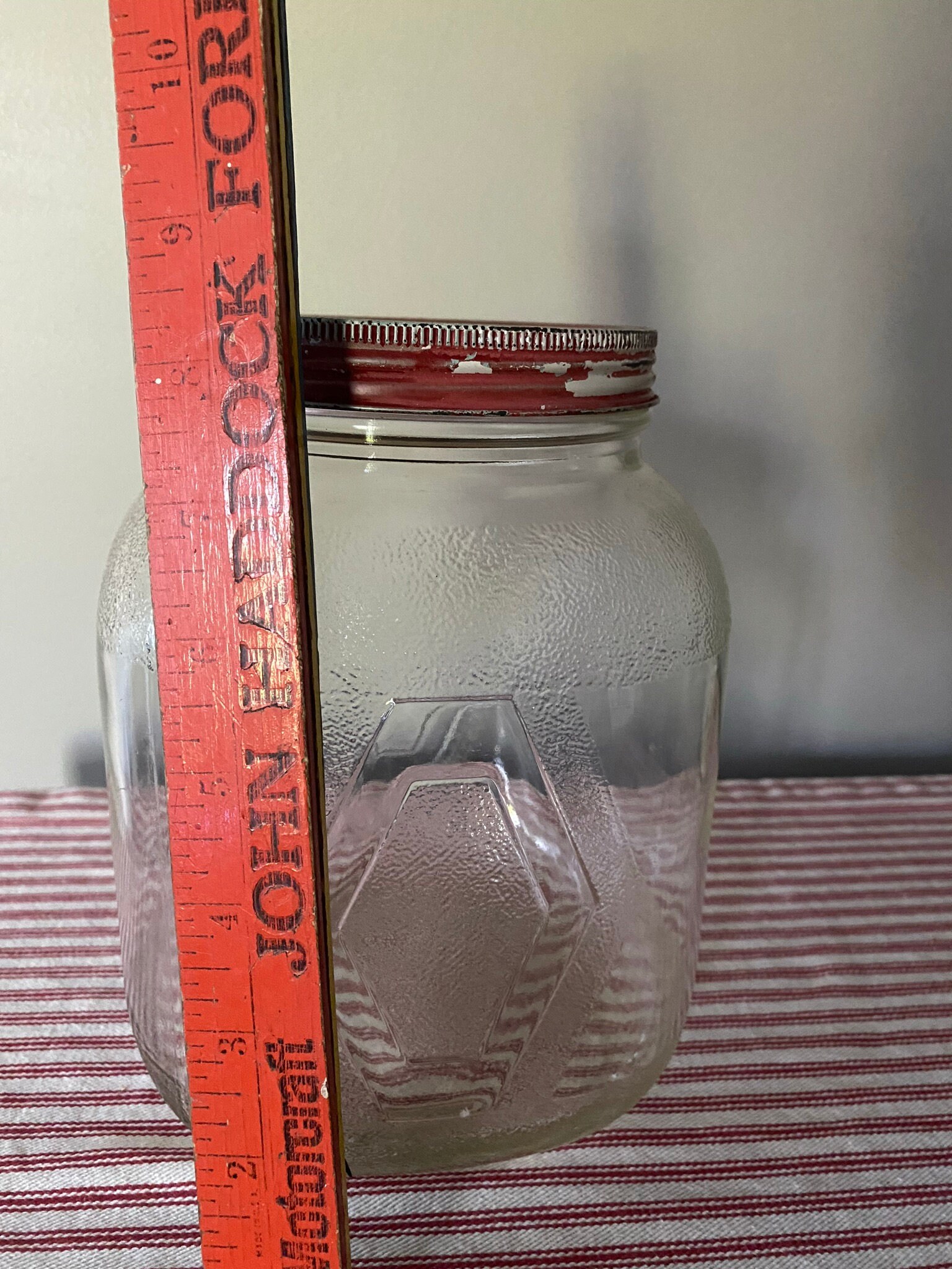 Vintage Hazel Atlas jar. Reuseable glass from 1940 farmhouse Etsy