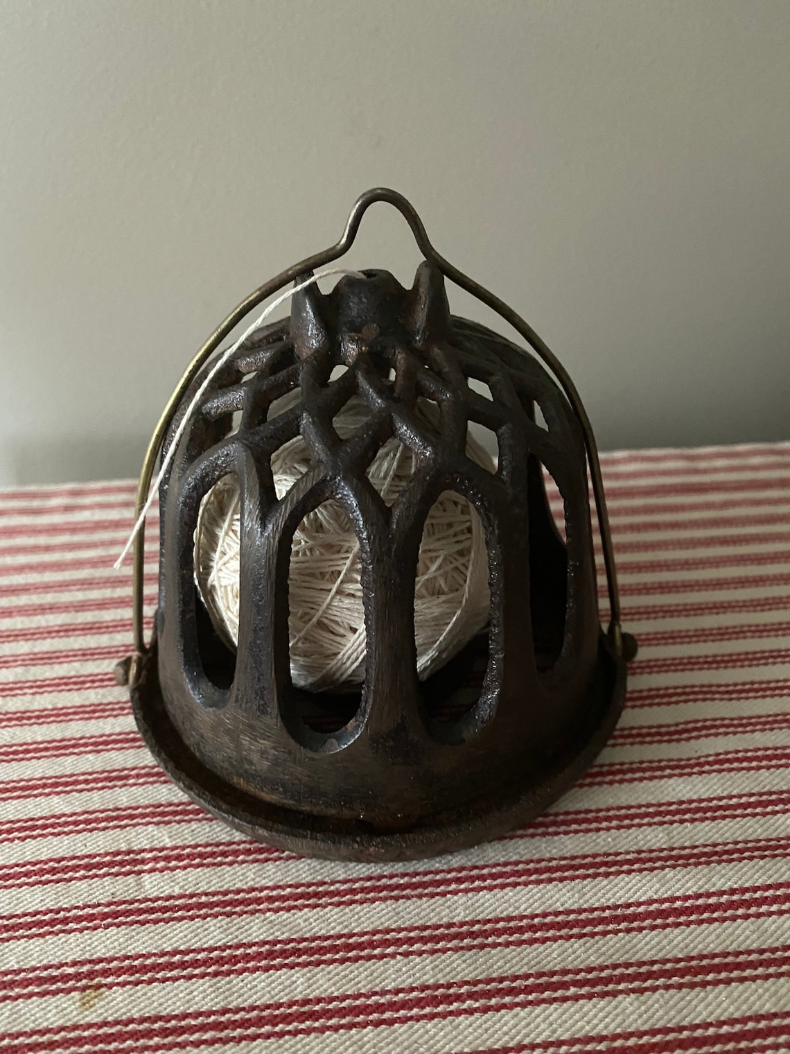 Antique Cast Iron String Holder Beautiful and Useful Old Etsy