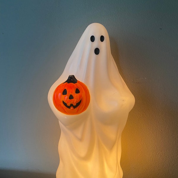 Vintage ghost blow mold.  Mini size.  9” tall - great for window sill.  See description.