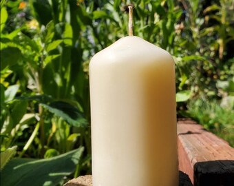 Candela in cera d'api senza profumo; 7 cm x 4,5 cm