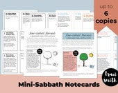 Mini Sabbath Notecards | Ideas for 1, 3, and 5 minute "Mini-Sabbaths"-- Up to 6 Copies