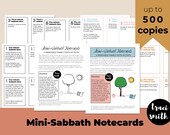 Mini Sabbath Notecards | Ideas for 1, 3, and 5 minute "Mini-Sabbaths" -- up to 500 Copies