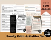 Family Faith Jar Printable - up to 500 copies