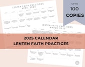 Faith Practices Calendar Lent 2025