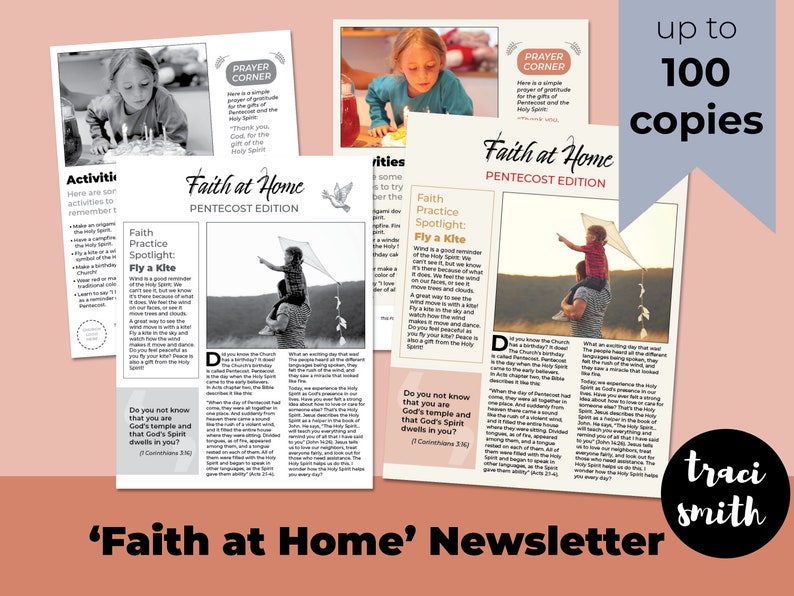 Faith At Home Newsletter  Pentecost Edition up to 100 Copies image 0