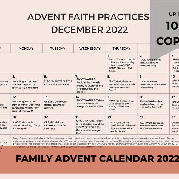 Christian Advent Calendar 2025 
