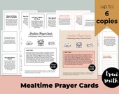 Mealtime Prayer Cards -- Up to 6 Copies