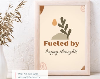 Motievencitaat bloem blad plant abstracte kunst canvasafdruk