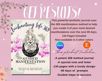 Enchanting Life 369 Digital Journal to Manifest Your Dreams with Ease Transformative Guide Intentional Living Self-Reflection Goal Setting