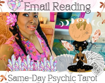 SAME DAY 500 WOORD E-mail - paranormale lezing voor spirituele begeleiding met behulp van tarotkaarten - gechannelde lezing met 1 vraag - nu duidelijk!