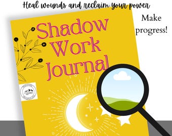 Werkdagboek gele schaduw | Digitaal zelfontdekkingsgenezingswerkboek | 100 pagina's met diepgaande logboekaanwijzingen en innerlijk werk | Eenvoudig downloaden