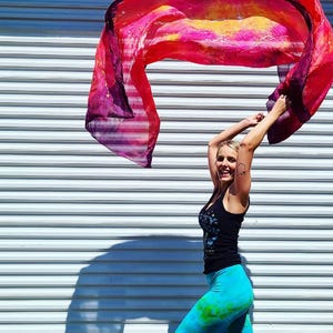 Custom Prophetic Worship banner veil hand dyed