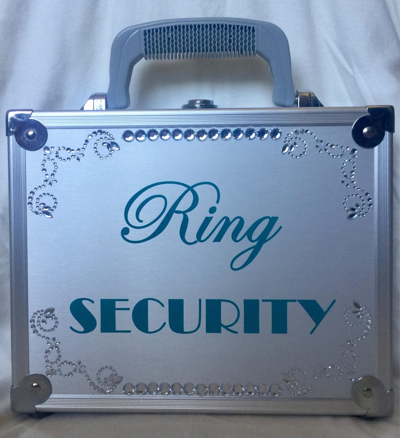 Clear Rhinestone Wedding Ring Security Briefcase Etsy