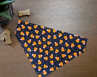 Halloween Candy Corn Dog Bandana (Over the Collar) - Personalized Pet Accessory