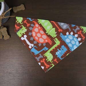 Dinosaur Dog Bandana (Over the Collar) - Cute Dinosaurs // Dinosaur Cat Bandana // Funny Bandana // Slip on Bandana // Gift for pets