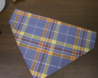 Fall Plaid Dog Bandana (Over the Collar) – Flannel Pet Bandana