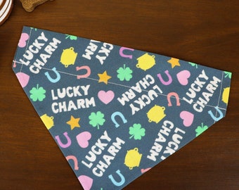 St. Patrick's Dog Bandana Personalized (Over the Collar) - Lucky Charm Bandana // Irish Charms // Cat Bandana // Gift For Pets
