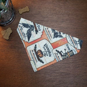 SALE!! Halloween Dog Bandana (Over the Collar) - Vintage Inspired Halloween Bandana // Potions // Halloween Cat Bandana // Gift for Pets