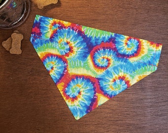 Made in USA Tie Dye Bull/'s Eye Cat Bandana Collar Pet Bandana Collar Pet Fashion Pet Gift Dog Bandana Collar