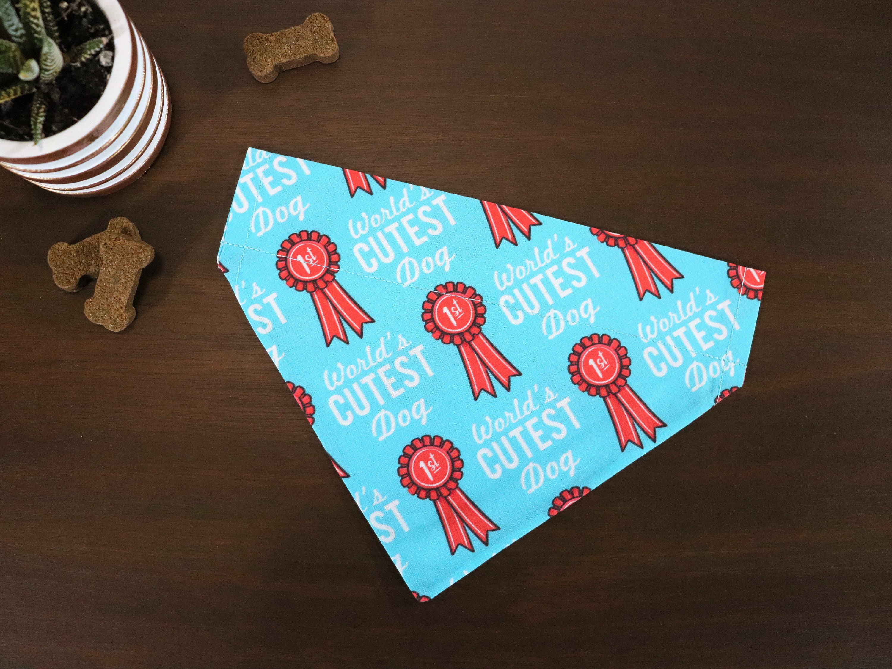 World's Cutest Dog Bandana Personalized (Over the Collar) - Cute Bandana // Cat Bandana // Slip on Bandana // Gift for pets