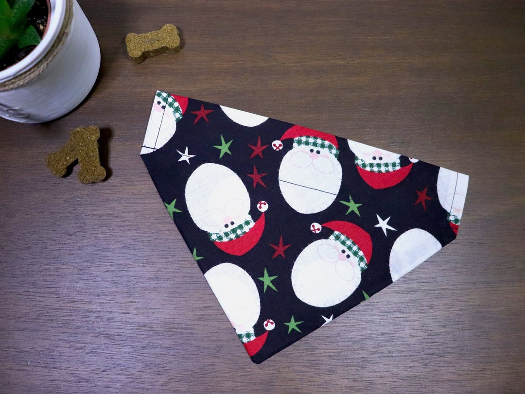 Christmas Dog Bandana over the Collar Country Santa Claus // Cat