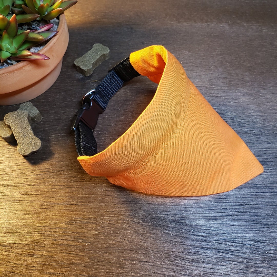 Orange Dog Bandana
 Orange Dog Bandana over the Collar Bright Orange Cat Etsy