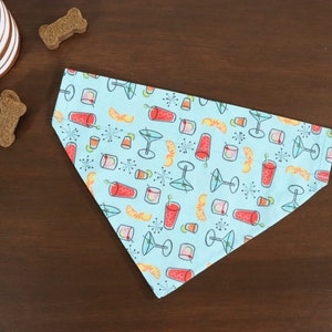 Personalized Dog & Cat Cocktail Bandana - Cocktail Hour // Party Bandana // Cat bandana // Slip on Bandana // Gift For Pets
