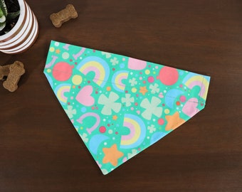 SALE! St. Patrick's Dog Bandana Personalized (Over the Collar) - St. Patrick's Day Bandana // Irish Charms // Cat Bandana // Gift For Pets