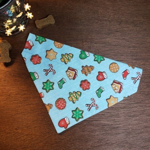 Christmas Dog Bandana Personalized (Over the Collar) - Christmas Cookies // Christmas Cat Bandana // Holiday Bandana // Gift for Pets