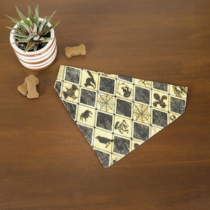 SALE! Halloween Dog Bandana (Over the Collar) - Halloween Argyle // Cat Bandana // Spooky Bandana // Cute Halloween // Gift for Pets