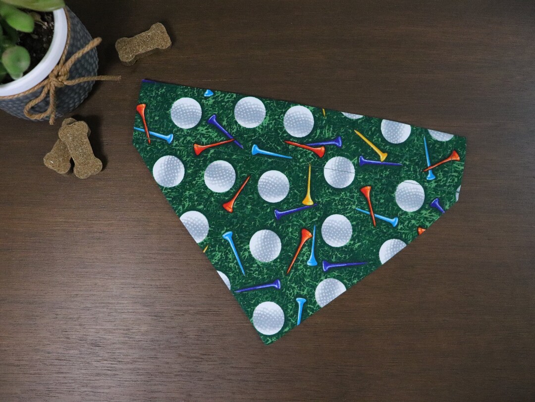 Golf Dog Bandana over the Collar Sports Bandana // Golf Cat Bandana