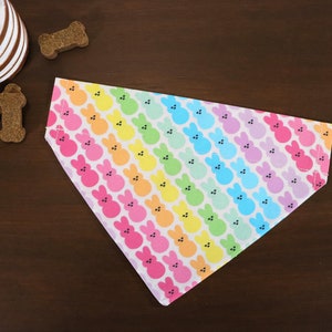 Easter Dog Bandana (Over the Collar) - Easter Bandana // Colorful Easter Bunnies // Easter Cat Bandana // Gift for Pets / Slip on Bandana