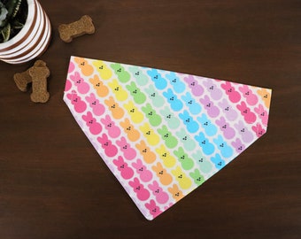 Easter Dog Bandana (Over the Collar) - Easter Bandana // Colorful Easter Bunnies // Easter Cat Bandana // Gift for Pets / Slip on Bandana