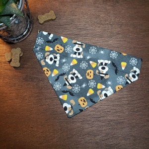 Halloween Dog Bandana (Over the Collar) - Franken&quot;dogs&quot;, Witches & Vampires // Halloween Cat Bandana // Candy Corn // Gift for Pets
