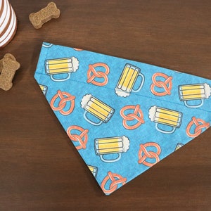 Beer Dog Bandana Over the Collar - Beer & Pretzels // Brew Pub // St. Patrick's Day // Party Bandana // Gift For Pets // Beer Lover Gift