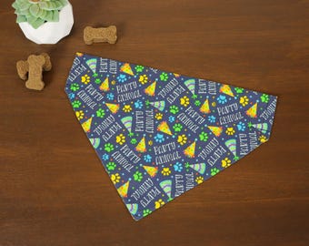 Party Animal Dog Bandana: Over the Collar Birthday Bandana