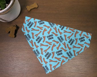 Dog Bandana Personalized (Over the Collar) // Branch Manager // Play Fetch // Stick // Gift for pets // Slip on Bandana